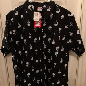 Marvel Shirts - Black 2XL Punisher Button Up Shirt Marvel Shirts - Black 2XL Punisher Button Up Shirt